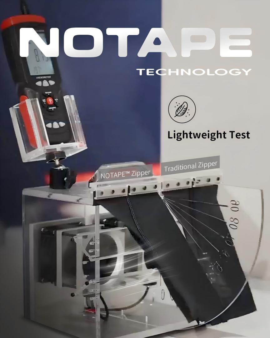 Lightweight No Tape Zippers
