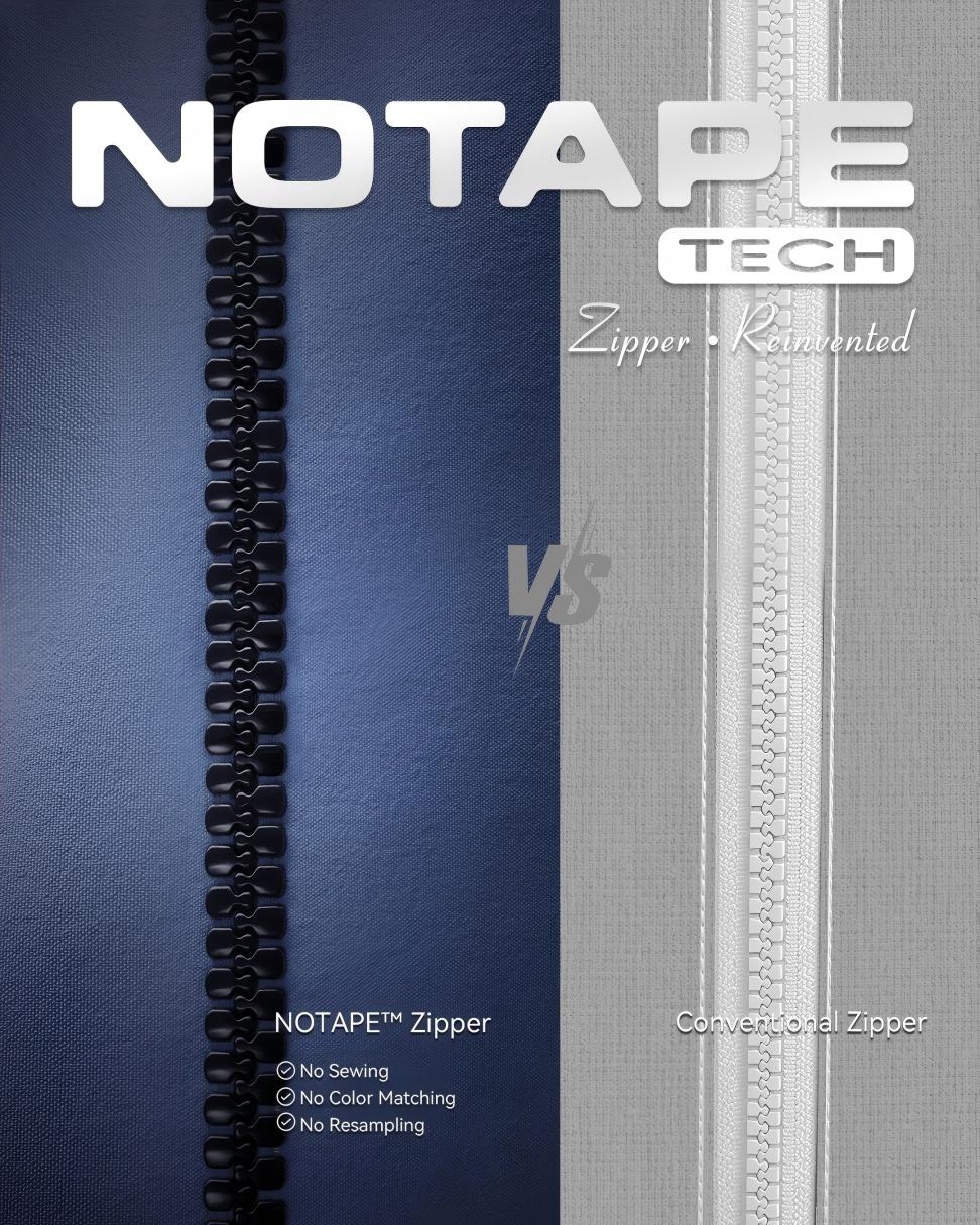 No Tape Innovative Zippers